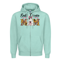 Seafoam western bull terrier mom Zipper Hoodie - RanaPortraitStore