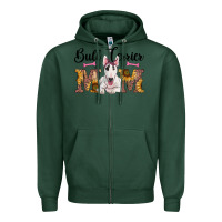 Sports Green western bull terrier mom Zipper Hoodie - RanaPortraitStore