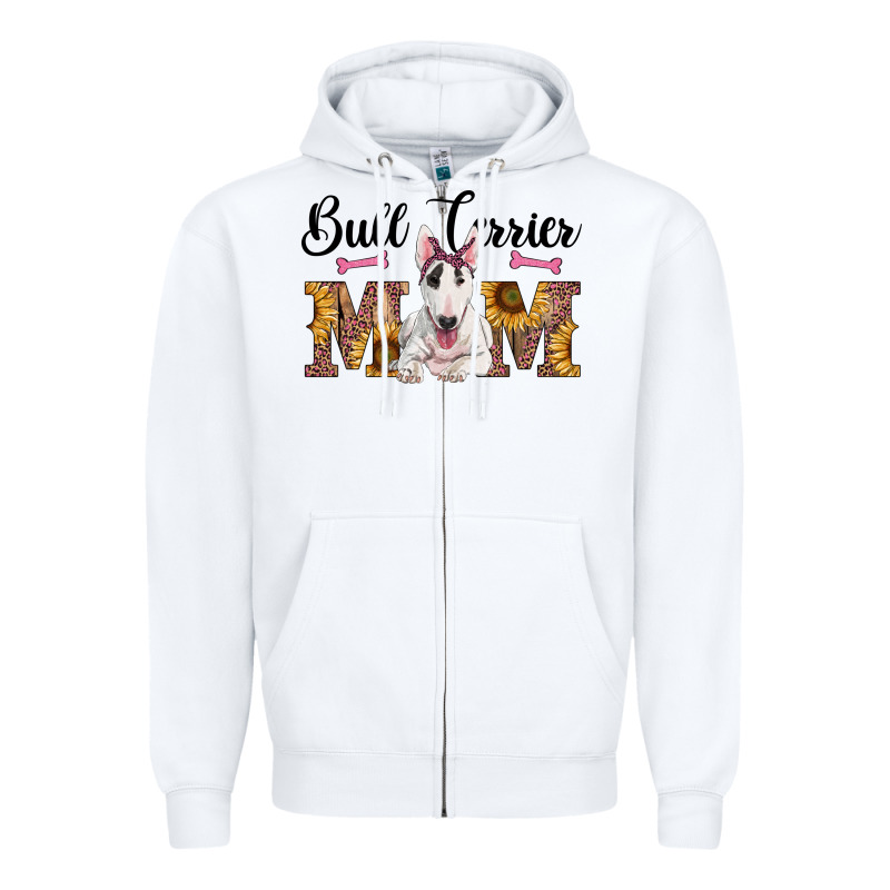 Western Bull Terrier Mom Zipper Hoodie by RanaPortraitStore | Teevron