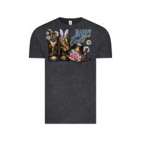 Vintage Black Happy Easter Vintage Tee - CowhideDigitalArt