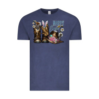 Vintage Denim Happy Easter Vintage Tee - CowhideDigitalArt