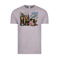 Vintage Zinc Happy Easter Vintage Tee - CowhideDigitalArt