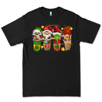 Black christmas coffee cups gnomies Premium Tee - FaDigitalArtStudio
