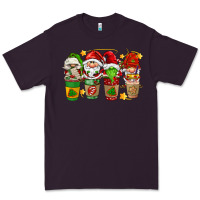 Plum christmas coffee cups gnomies Premium Tee - FaDigitalArtStudio
