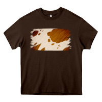 Chocolate Brown Cowhide Lightbrown Heavy Core Tee - Jasminsmagicworld