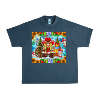 Midnight Navy Christmas cowboy gnome Urban Heavy Tee - CowhideDigitalArt