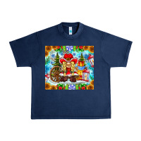 Navy Christmas cowboy gnome Urban Heavy Tee - CowhideDigitalArt