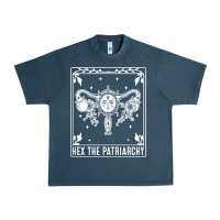 Midnight Navy womens hex the patriarchy uterus tarot card halloween feminist t shirt Urban Heavy Tee - maiPhamDesign
