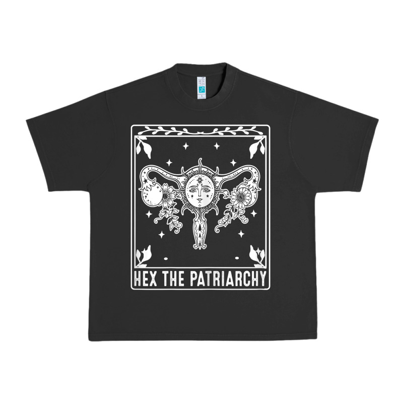 Womens Hex The Patriarchy Uterus Tarot Card Halloween Feminist T Shirt Urban Heavy Tee by maiPhamDesign | Teevron