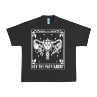 Pigment Black womens hex the patriarchy uterus tarot card halloween feminist t shirt Urban Heavy Tee - maiPhamDesign