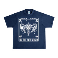 Navy womens hex the patriarchy uterus tarot card halloween feminist t shirt Urban Heavy Tee - maiPhamDesign
