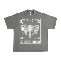 Tornado womens hex the patriarchy uterus tarot card halloween feminist t shirt Urban Heavy Tee - maiPhamDesign