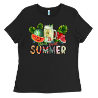 Black summer Ladies Tee - CowhideDigitalArt