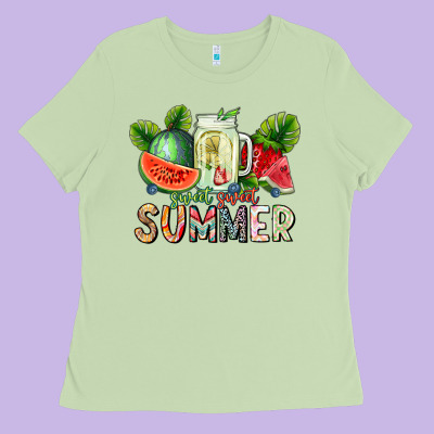 Summer Ladies Tee Designed By Cowhidedigitalart