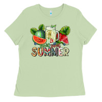 Matcha summer Ladies Tee - CowhideDigitalArt
