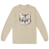 Mushroom American Shorthair Cat Face Long Sleeve Tee - LillyAllenDesigns