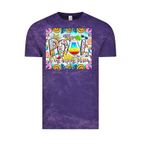 Cloud Purple The Pool Is My Happy Place Vintage Tee - CowhideDigitalArt