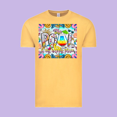 The Pool Is My Happy Place Vintage Tee Designed By Cowhidedigitalart