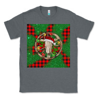 Charcoal Heather Christmas bull skull Classic Tee - BarkalooDesign