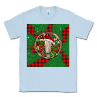 Dusty Blue Christmas bull skull Classic Tee - BarkalooDesign