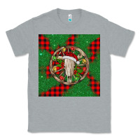Heather Grey Christmas bull skull Classic Tee - BarkalooDesign