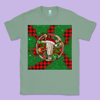 Christmas Bull Skull Classic Tee Designed By Barkaloodesign