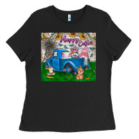 Happy Easter Truck Ladies Tee | Teevron