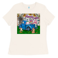 Bone happy easter truck Ladies Tee - CowhideDigitalArt