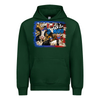Forest Green Red White Moo Heifers Urban Hoodie - RanaPortraitStore