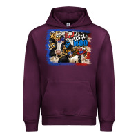 Mauve Wine Red White Moo Heifers Urban Hoodie - RanaPortraitStore