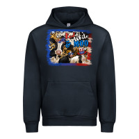 Navy Red White Moo Heifers Urban Hoodie - RanaPortraitStore