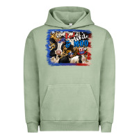 Pigment Oil Green Red White Moo Heifers Urban Hoodie - RanaPortraitStore