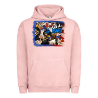 Pigment Salmon Red White Moo Heifers Urban Hoodie - RanaPortraitStore