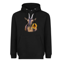 Black dark goat Heavyweight Hoodie - RanaPortraitStore