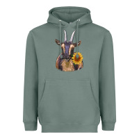Sage dark goat Heavyweight Hoodie - RanaPortraitStore
