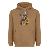 Toasted Coconut dark goat Heavyweight Hoodie - RanaPortraitStore