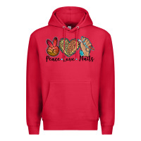 Cardinal peace love nails Premium Hoodie - BarkalooDesign
