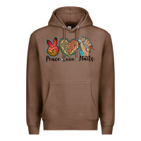 Chestnut peace love nails Premium Hoodie - BarkalooDesign