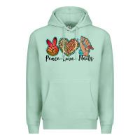 Seafoam peace love nails Premium Hoodie - BarkalooDesign
