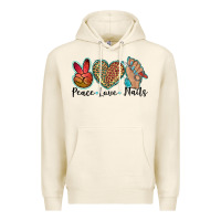 Tofu peace love nails Premium Hoodie - BarkalooDesign