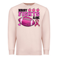 Pale Pink nobody fights alone Premium Sweatshirt - RanaPortraitStore