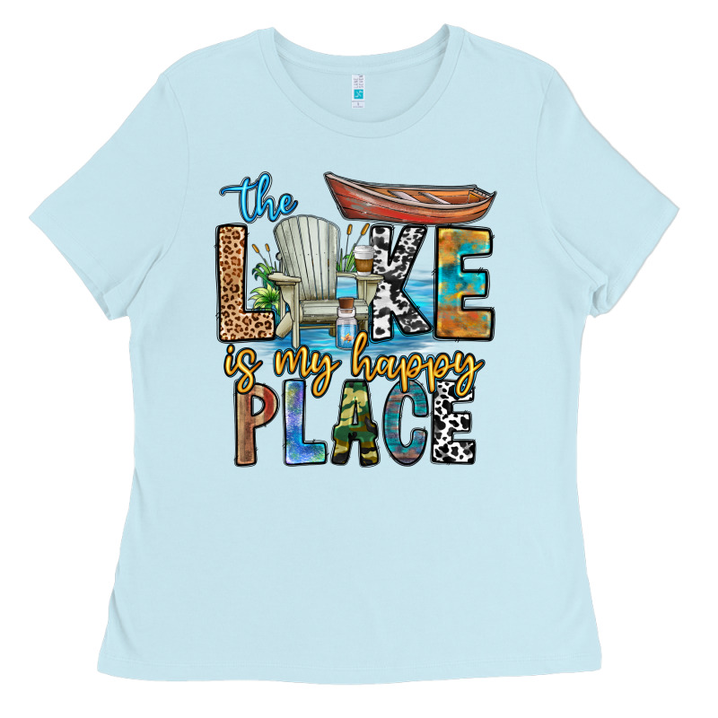 The Lakes My Happy Place Ladies Tee by CowhideDigitalArt | Teevron