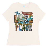 Bone the lakes my happy place Ladies Tee - CowhideDigitalArt