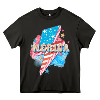 Asphalt Merica leopard lightning bolt Heavy Core Tee - FaDigitalArtStudio