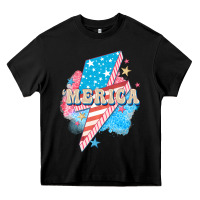 Black Merica leopard lightning bolt Heavy Core Tee - FaDigitalArtStudio