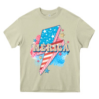 Mossy Merica leopard lightning bolt Heavy Core Tee - FaDigitalArtStudio