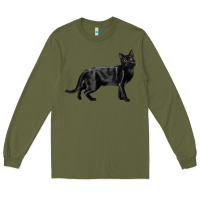 Army Green Bombay Cat Long Sleeve Tee - LillyAllenDesigns