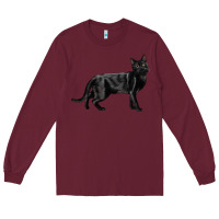 Burgundy Bombay Cat Long Sleeve Tee - LillyAllenDesigns