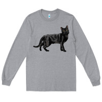 Heather Grey Bombay Cat Long Sleeve Tee - LillyAllenDesigns