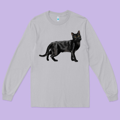 Bombay Cat Long Sleeve Tee Designed By Lillyallendesigns
